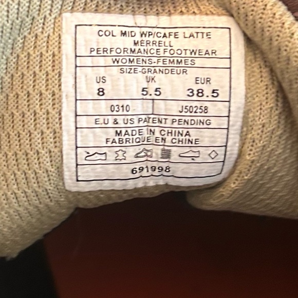 Merrell Col Mid Waterproof Hiking Boots - Women’s size 8 - Picture 7 of 7